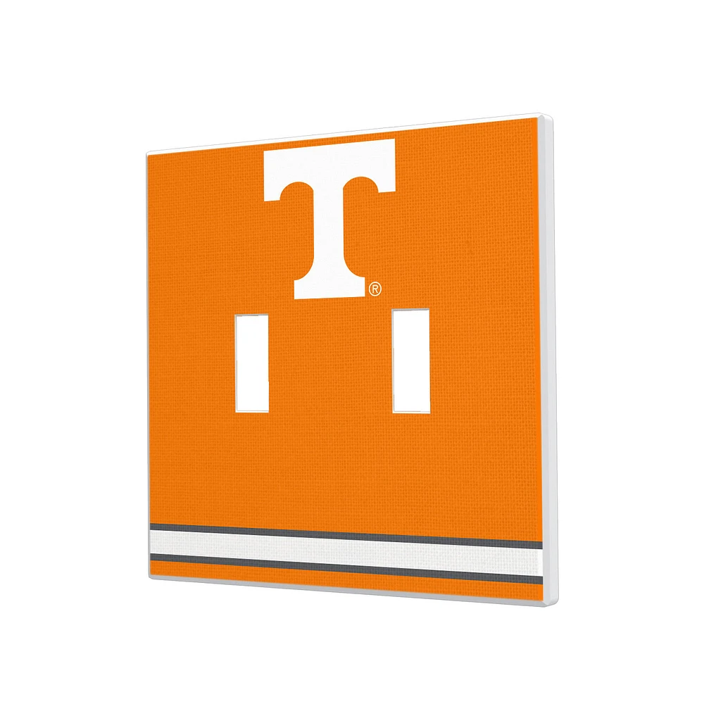 Tennessee Volunteers Stripe Design Double Toggle Light Switch Plate