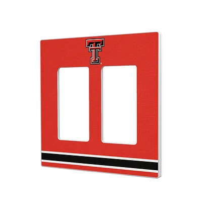 Texas Tech Red Raiders Stripe Design Double Rocker Light Switch Plate