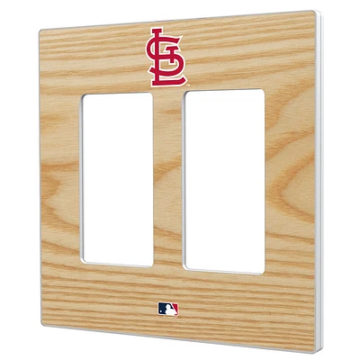 St. Louis Cardinals Baseball Bat Design Double Rocker Light Switch Plate
