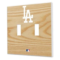Los Angeles Dodgers Baseball Bat Design Double Toggle Light Switch Plates
