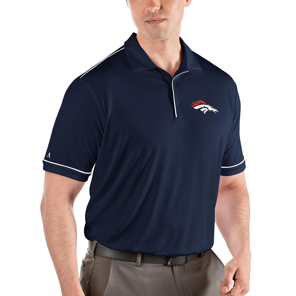 Denver Broncos Antigua Salute Polo - Navy/White