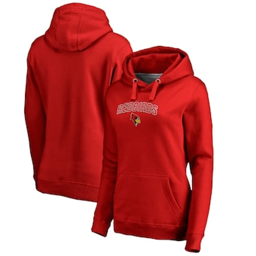 Women's Fanatics Red Illinois State Redbirds Proud Mascot Pullover Hoodie