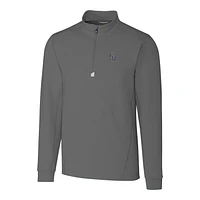 Men's Cutter & Buck Gray Colorado Rockies Big & Tall Traverse Half-Zip Pullover Jacket
