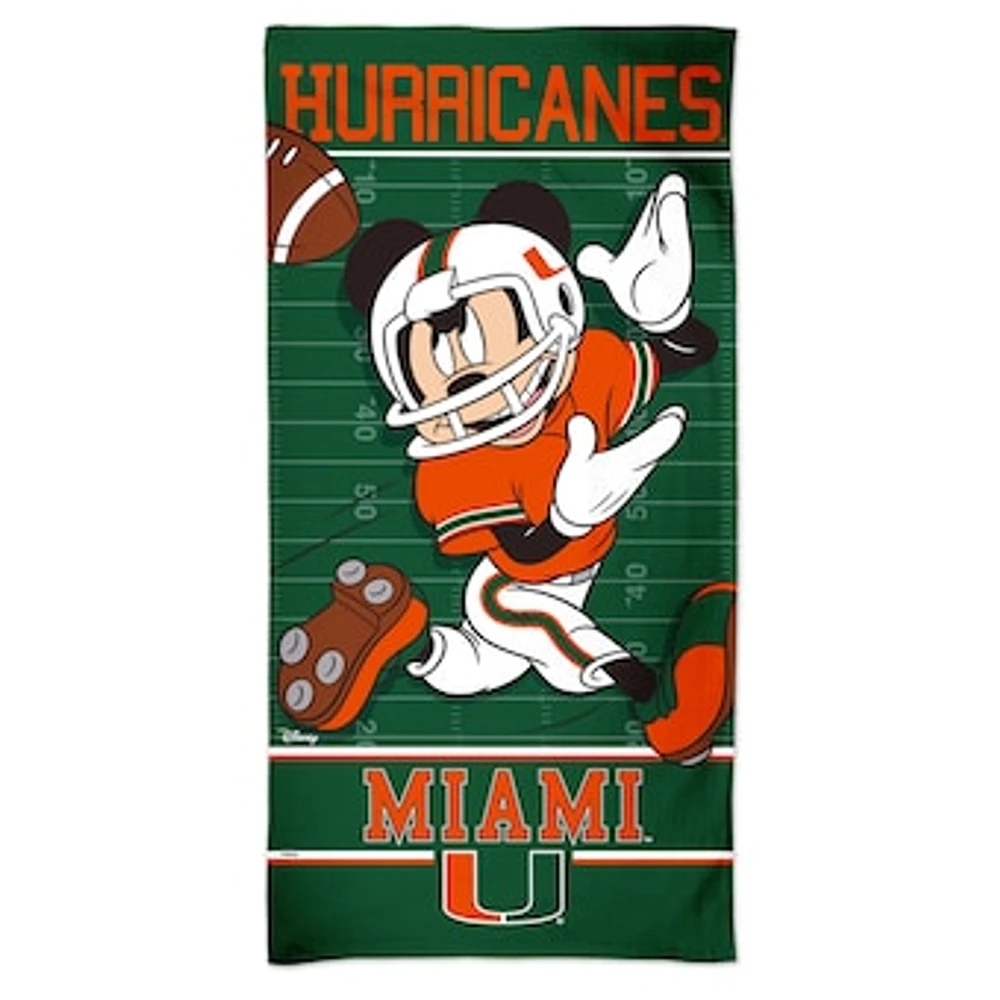 WinCraft Miami Hurricanes 30'' x 60'' Disney Spectra Beach Towel