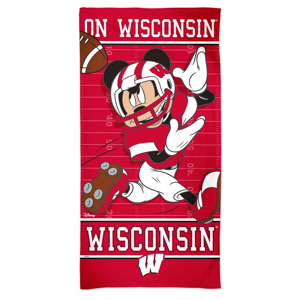 WinCraft Wisconsin Badgers 30'' x 60'' Disney Spectra Beach Towel