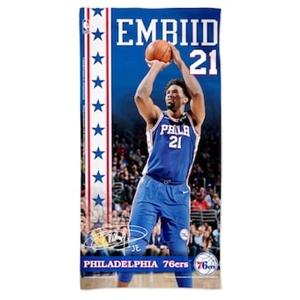 WinCraft Joel Embiid Philadelphia 76ers 30" x 60" Spectra Player Beach Towel