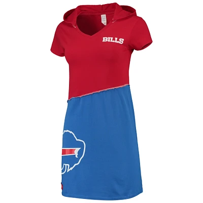 Women's Refried Apparel Red/Royal Buffalo Bills Sustainable Hooded Mini Dress