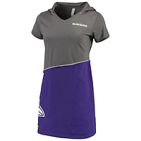 Women's Refried Apparel Charcoal/Purple Baltimore Ravens Sustainable Hooded Mini Dress