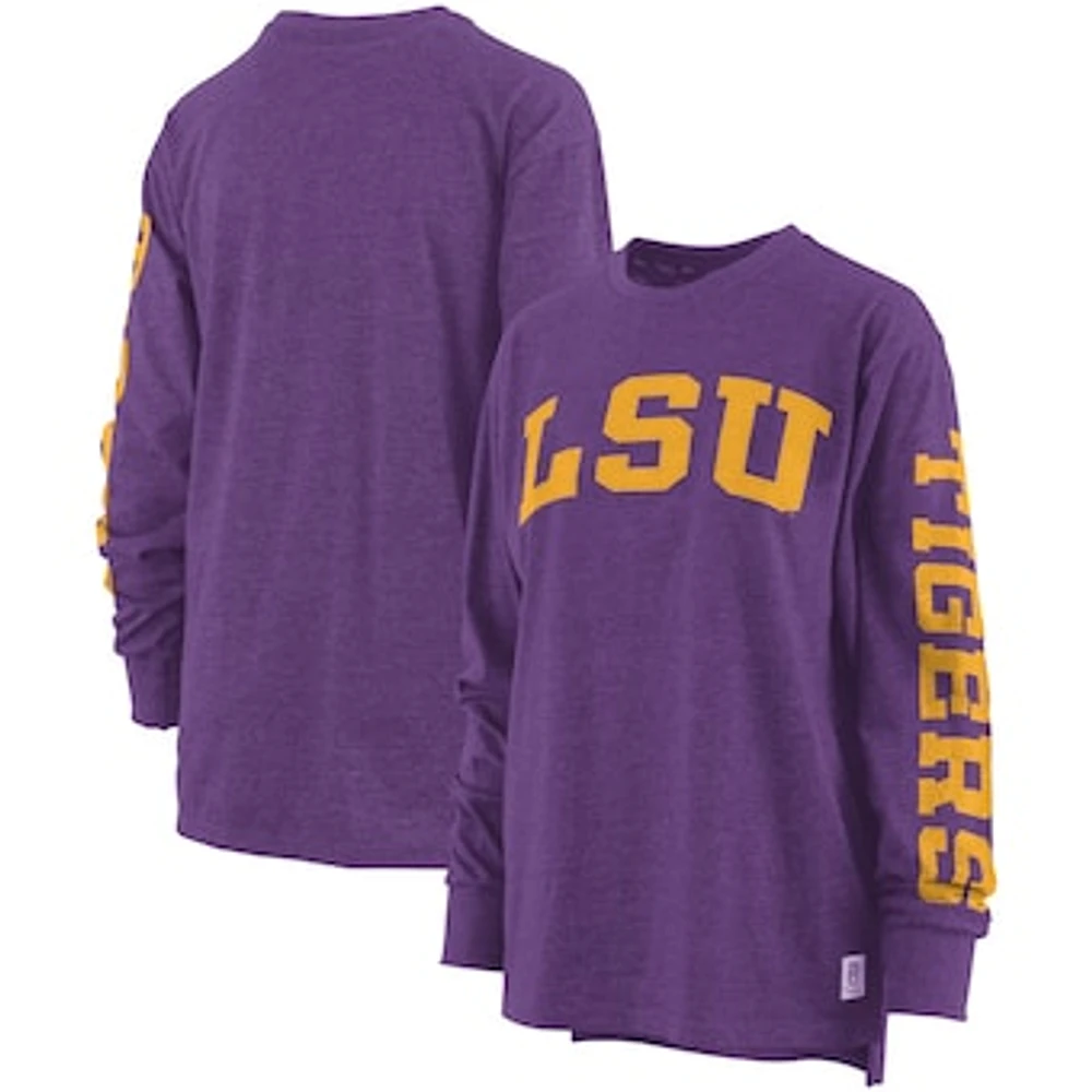 Women's Pressbox Purple LSU Tigers Two-Hit Canyon Long Sleeve T-Shirt