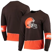 Men's Refried Apparel Brown/Orange Cleveland Browns Sustainable Upcycled Angle Long Sleeve T-Shirt