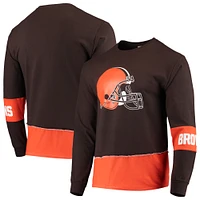 Men's Refried Apparel Brown/Orange Cleveland Browns Sustainable Upcycled Angle Long Sleeve T-Shirt