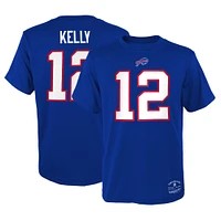 Youth Mitchell & Ness Jim Kelly Royal Buffalo Bills Retired Retro Player Name & Number T-Shirt