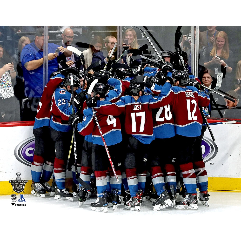 Colorado Avalanche Unsigned 2019 Stanley Cup Playoffs Game 6 Team Celebration vs. San Jose Sharks Photograph