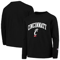 Youth Champion Black Cincinnati Bearcats Arch Logo Long Sleeve T-Shirt