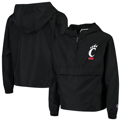 Youth Champion Black Cincinnati Bearcats Pack & Go Windbreaker Jacket