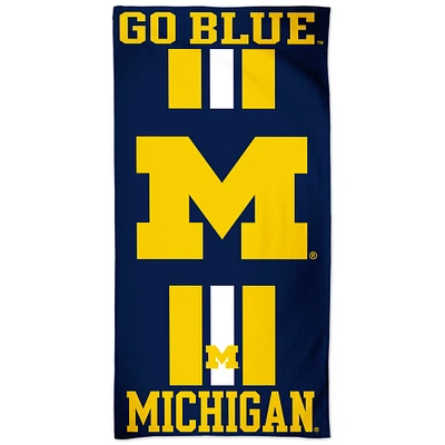 WinCraft Michigan Wolverines 30" x 60" Striped Logo Beach Towel