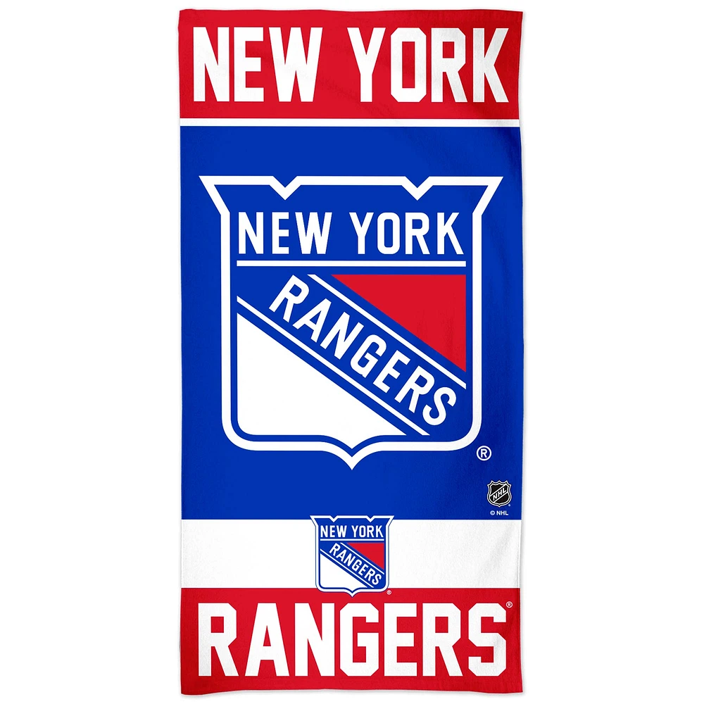WinCraft New York Rangers 30" x 60" Striped Logo Beach Towel