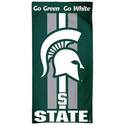WinCraft Michigan State Spartans 30" x 60" Striped Logo Beach Towel