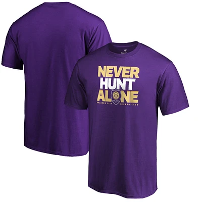 Men's Purple Orlando City SC Hometown Collection Never Hunt Alone T-Shirt