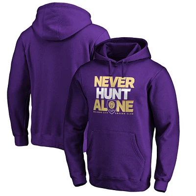 Men's Purple Orlando City SC Hometown Collection Never Hunt Alone Pullover Hoodie