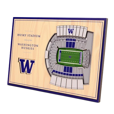 Washington Huskies 14'' x 10.5'' 3D StadiumViews Desktop Display