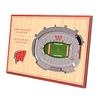 Wisconsin Badgers 14'' x 10.5'' 3D StadiumViews Desktop Display