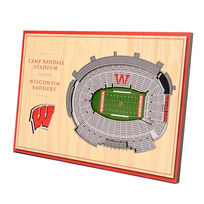 Wisconsin Badgers 14'' x 10.5'' 3D StadiumViews Desktop Display