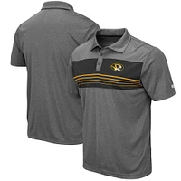 Men's Colosseum Heathered Charcoal Missouri Tigers Smithers Polo