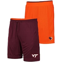 Men's Colosseum Orange/Maroon Virginia Tech Hokies Wiggum Reversible Shorts