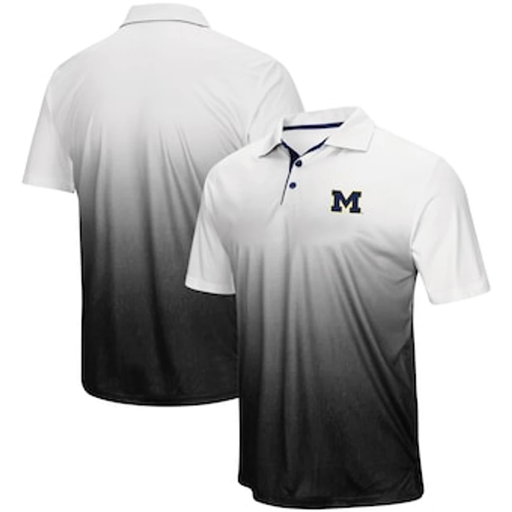 Men's Colosseum Heathered Gray Michigan Wolverines Magic Team Logo Polo