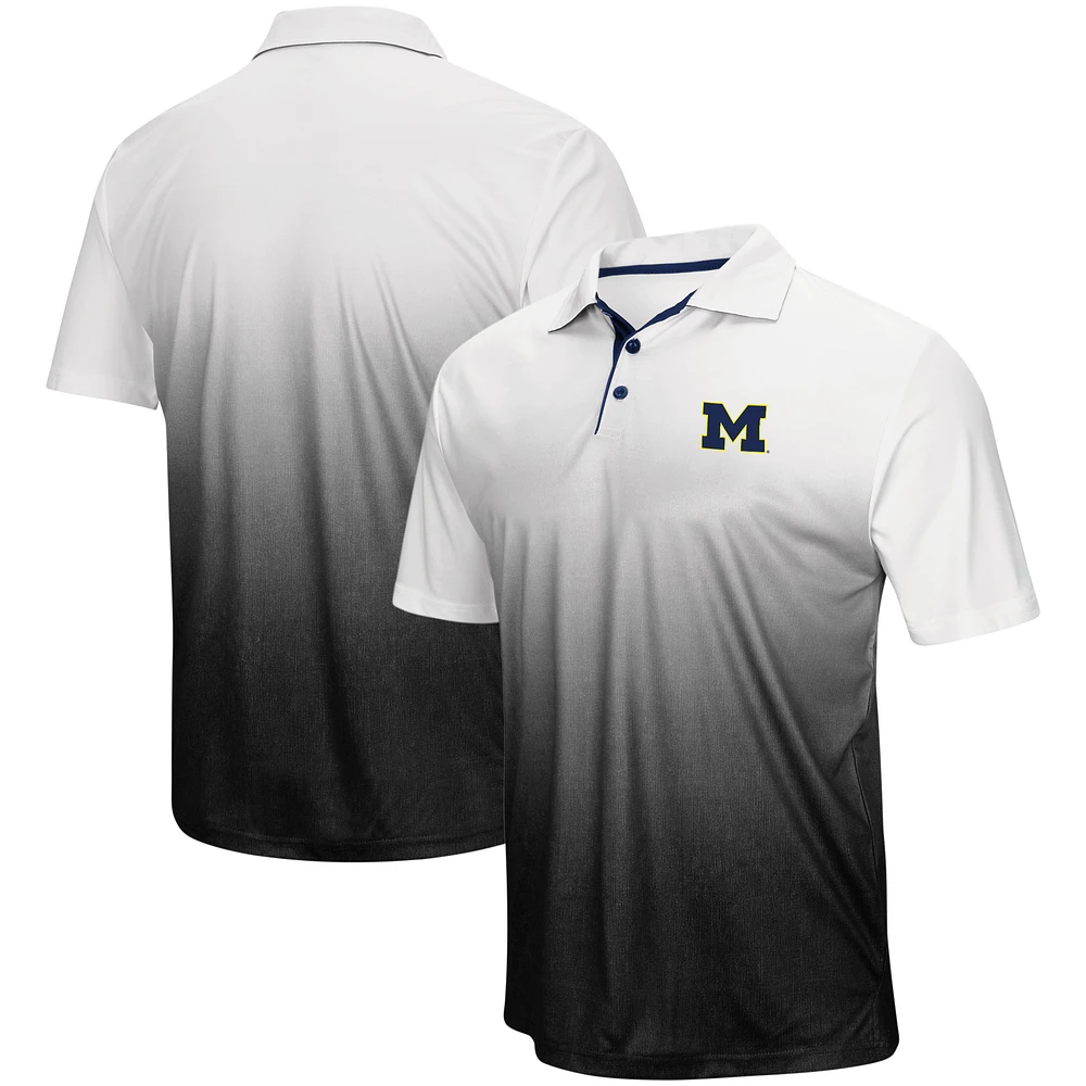 Men's Colosseum Heathered Gray Michigan Wolverines Magic Team Logo Polo