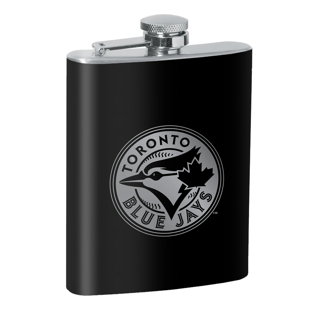 Toronto Blue Jays - 8oz. Black Lasered Flask