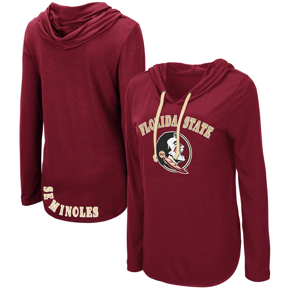 Women's Colosseum Garnet Florida State Seminoles My Lover Lightweight Hooded Long Sleeve T-Shirt