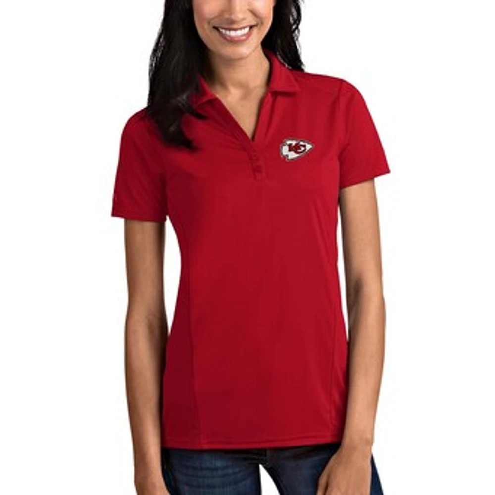 Women's Antigua Red Kansas City Chiefs Tribute Polo