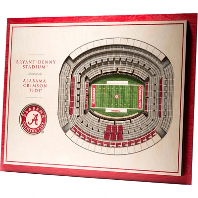 Alabama Crimson Tide 17'' x 13'' 5-Layer StadiumViews 3D Wall Art