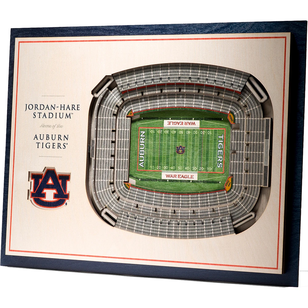 Auburn Tigers 17'' x 13'' 5-Layer StadiumViews 3D Wall Art