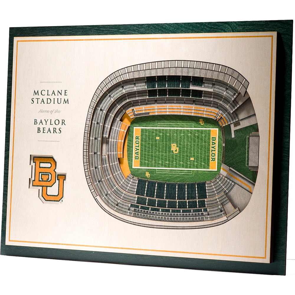 Baylor Bears 17'' x 13'' 5-Layer StadiumViews 3D Wall Art