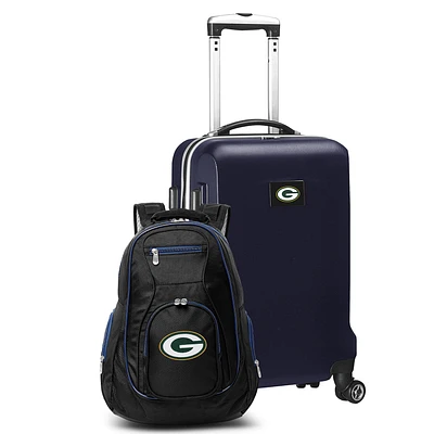 MOJO Navy Green Bay Packers 2-Piece Backpack & Carry-On Set
