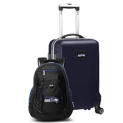 MOJO Navy Seattle Seahawks 2-Piece Backpack & Carry-On Set