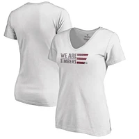 Women's White Portland Timbers Americana Patriotic Club V-Neck T-Shirt