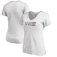 Women's White Real Salt Lake Americana Patriotic Club V-Neck T-Shirt