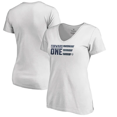 Women's White San Jose Earthquakes Americana Patriotic Club V-Neck T-Shirt