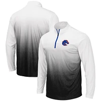 Men's Colosseum Gray Boise State Broncos Magic Team Logo Quarter-Zip Jacket