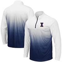 Men's Colosseum Navy Illinois Fighting Illini Magic Team Logo Quarter-Zip Jacket