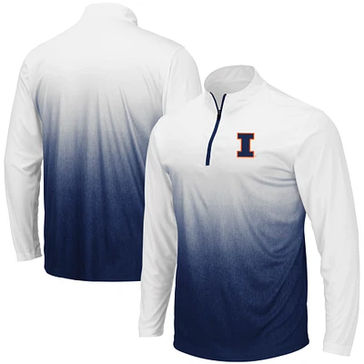 Men's Colosseum Navy Illinois Fighting Illini Magic Team Logo Quarter-Zip Jacket