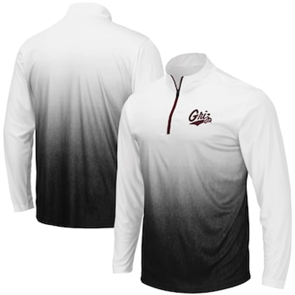 Men's Colosseum Gray Montana Grizzlies Magic Team Logo Quarter-Zip Jacket