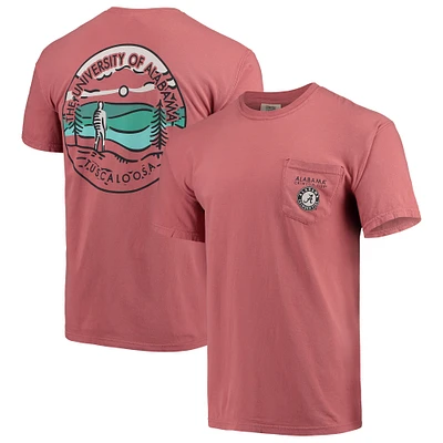 Men's Crimson Alabama Tide Circle Scene Comfort Colors Pocket T-Shirt