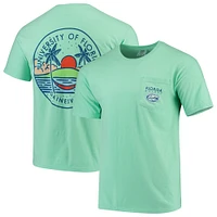 Men's Mint Green Florida Gators Circle Scene Comfort Colors Pocket T-Shirt