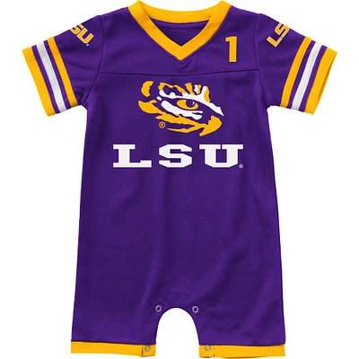 Infant Colosseum Purple LSU Tigers Bumpo Football Romper