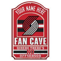 WinCraft Portland Trail Blazers Personalized 11'' x 17'' Fan Cave Wood Sign
